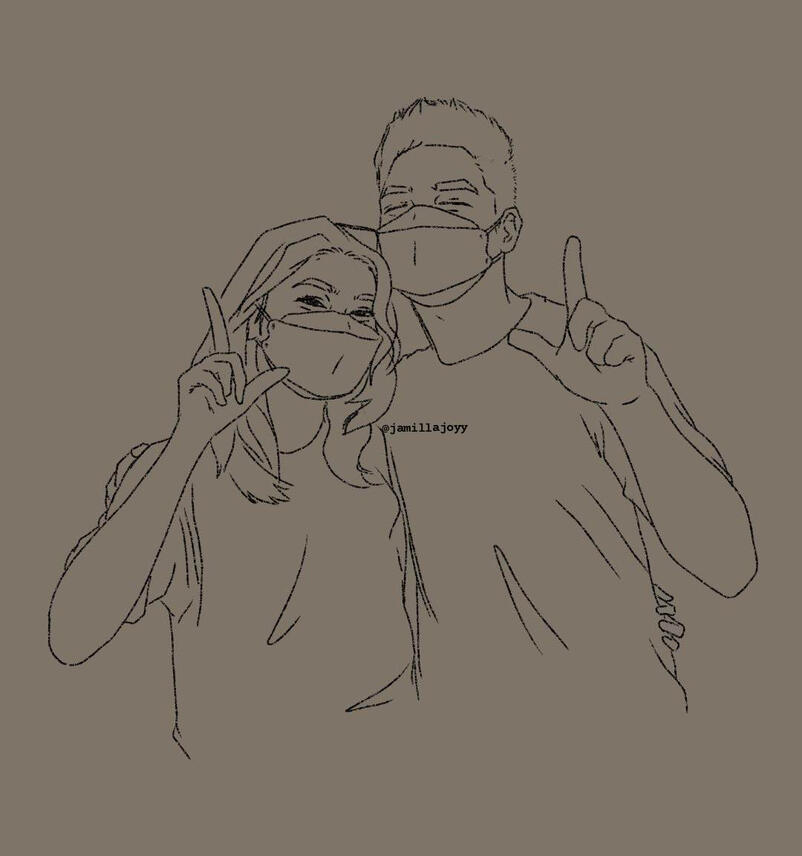 Digital Lined Art Portrait